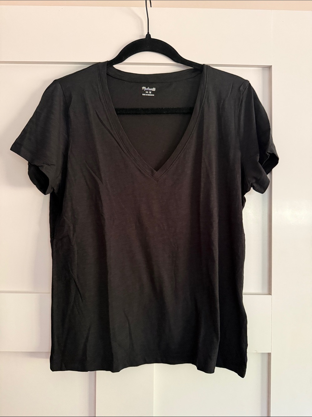 Madewell NWOT Women's Classic V-Neck Tee in Black - Size XL